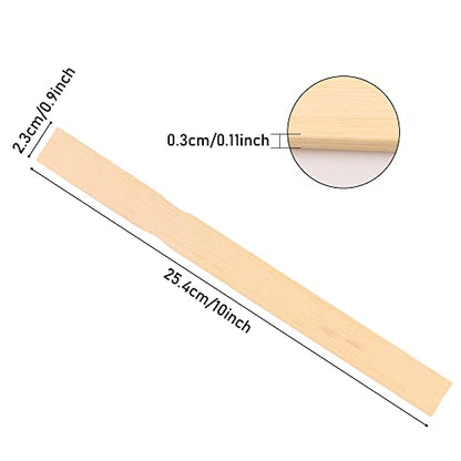 Paint Stir Sticks-Rewiss Bulk 100 PCS 10in Length Bamboo Craft Sticks Natural Color Paint Stir Sticks - size: 10 Inch(100pcs)