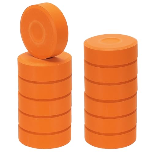 PATIKIL 12 Pcs Tempera Cakes, 2.3"x0.7" Washable Tempera Paint Cakes Blocks Bulk Large Art Supplies Watercolor for Artists Art Painting Drawing DIY Crafting, Orange - color: Orange