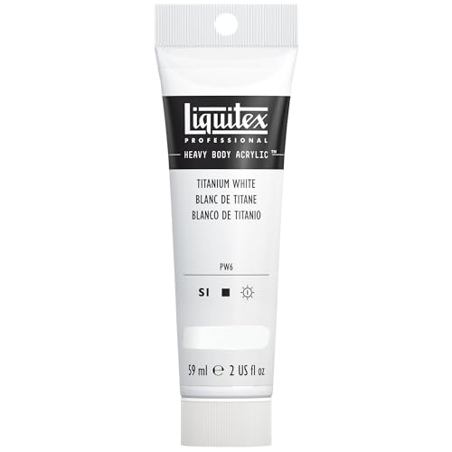 Liquitex Professional Heavy Body Acrylic Paint, 2-oz (59ml) Tube, Titanium White - color: Titanium White, style: 2-oz Tube