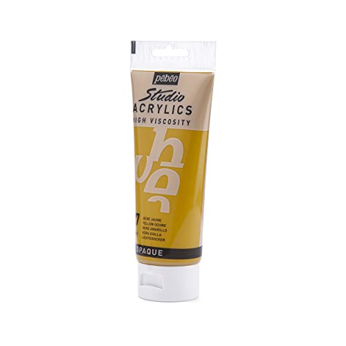 Pebeo - Acrylic Fine Studio Acrylics - Yellow Ochre - Yellow Ochre 100ml/3.38oz - color: Yellow Ochre