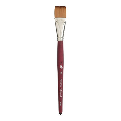 Princeton Velvetouch Wash Brush, Synthetic, Short Handle, Size 1 inch, 1 Count - color: Red, size: Size 1 inch