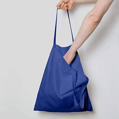 NPBAG 15 Pack 15'' X 16'' Blue Cotton Tote Bags, Lightweight Blank Bulk Cloth bags with 1pc of PTFE Teflon Sheet - color: Blue, size: Medium