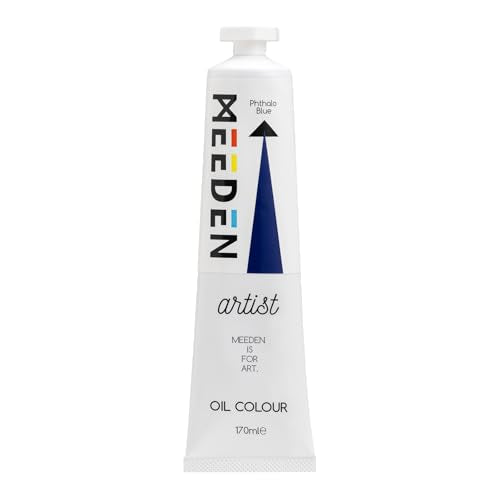 MEEDEN Artist Grade Oil Paint: Phthalo Blue - 170ml/5.7oz Tube - Professional Art Paints for Canvas Painting - color: Phthalo Blue, size: 5.7 Fl Oz (Pack of 1)