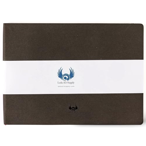 Landscape-Shaped Sketchbook, 8.25 x 5.5 inches, Lays Flat Flexible Sketch Book for Artists, Ideal for Ink, Water Color, Pen, Pencils, 160 Tear Resistant Pages, Size: Landscape Medium, Leda Art Supply - size: Landscape Medium