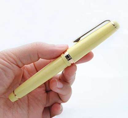 JINHAO 82 Fountain Pen with Gold Clip (F Nib 0.5mm, Yellow) - color: Yellow