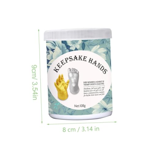 YARNOW 1 Set Hand Modeling Powder Set Baby Hand and Feet Casting Kit Kids Hand Mold High Baby Keepsake Hand Foot Molding Kit Infant Handprint Keepsake Hand Plaster Kit Baby Kit Pe Golden