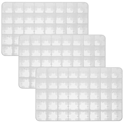 STOBOK Marker Storage Tray 3Pcs Plastic 40 Slot Marker Pen Holder Organizer Brush Pencil Rack Table Stand for Home Dorm White