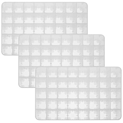 STOBOK Marker Storage Tray 3Pcs Plastic 40 Slot Marker Pen Holder Organizer Brush Pencil Rack Table Stand for Home Dorm White