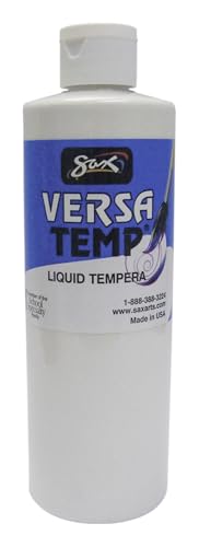 Sax Versatemp Heavy-Bodied Tempera Paint, White, 1 Pint - 1440695, 16 Fl Oz (Pack of 1) - size: 16 Fl Oz (Pack of 1)