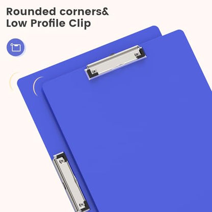 Extra Large 11x17 Clipboards, Landscape and Vertical Layout 2 Pack | Blues Plastic Drawing Boards with Low Profile Clip. Suitable for Watercolor, Sketching, Painting. Art & Drafting Supply - color: Blues