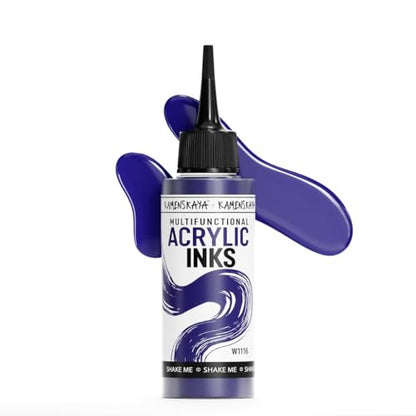 KAMENSKAYA Acrylic Inks for Artists - Purple Acrylic Ink, 3.38 Fl Oz (100 ml) - color: Purple