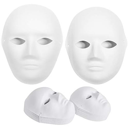 CALPALMY 30 Pack Paper Mache Masks - 2 Sizes for Artistic Projects, Theater, Halloween, Masquerade Parties, Classroom Art - size: 30-Pack(2 Sizes)