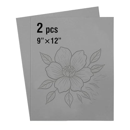 Falling in Art Professional Soft Linoleum Carving Block, 9 Inches by 12 Inches, Grey, 2-Pack - color: Gray, size: 9'' x 12'' 2 Pack