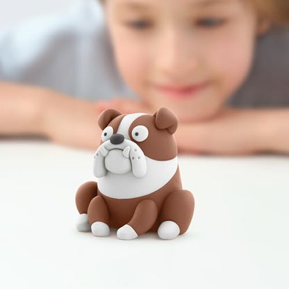 Hey Clay 15 Cans Set - Colourful Modelling Kids Air-Dry Clay 15 Cans with Sculpting Tools and Fun Interactive Instructions for Children Age 3+ (Dog Buddies) - style: Dog Buddies