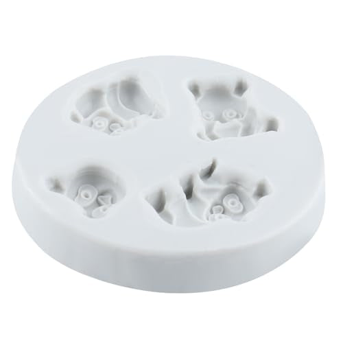 Panda Polymer Clay Mold Animal Panda Silicone Molds for DIY Crafts Epoxy Resin Casting Air Dry Polymer Clay Plaster Jewelry Making - color: Style E