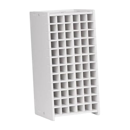 Marker Pen Organizer Desktop Storage Rack 72 Slots Wood PP Board Workspace Home Office Craft Stationery Holder