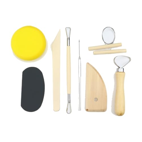 8-Piece Stainless Steel Pottery Tool Kit for Clay Sculpting, Carving & Modeling - Essential Ceramics Set for Wheel Throwing and Hand Building