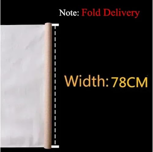 Linen Blend Canvas Roll Primed Blank 1m for Oil Painting 28-88cm Width(Width 78cm) - color: Width 78cm