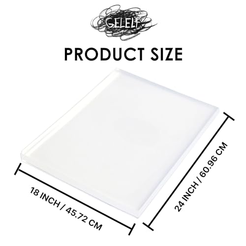 GELELF Large Size Gel Plate Upgraded Gel Printing Plate 18" x 24" - Non-Aging & Bubble-Free Reusable Gel Plates for Monoprinting, Card Making, Scrapbooking, Journaling, Home Decor - size: 18" x 24" | 45.7 x 60.9 cm