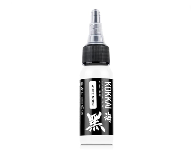 Tattoo Ink, Premium Quality, Precision Medium Viscosity, Rich Hue, Quick Healing, Acrylic-Free, Water-Based, Ready-to-Use Ink for Precision Tattooing (White Moon, 0.5 oz) - color: White Moon, size: 0.5 fl oz