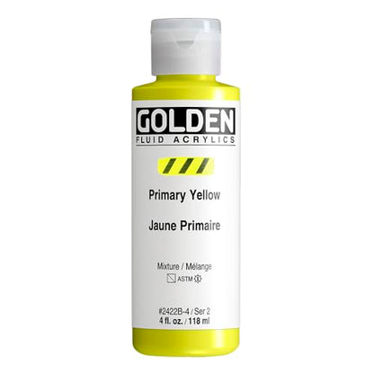 Golden Fluid Acrylics - Primary Yellow - 4 oz Bottle