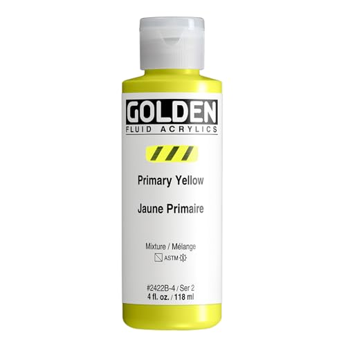 Golden Fluid Acrylics - Primary Yellow - 4 oz Bottle