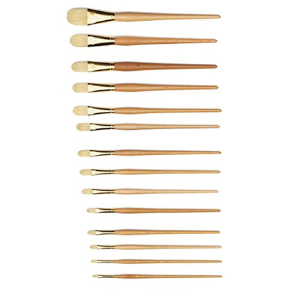 Raphael D'Artigny Interlocked White Bristle Brush, Filbert, 18 - size: 18
