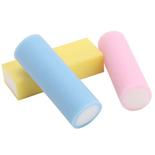 15pcs Rubber Stamps DIY Carving Blocks, Mini Cylindrical & Square Column, 3 Colors (Pink, Blue, Yellow) - Soft PVC for Easy Engraving, Signature Sculpture & Creative Craf