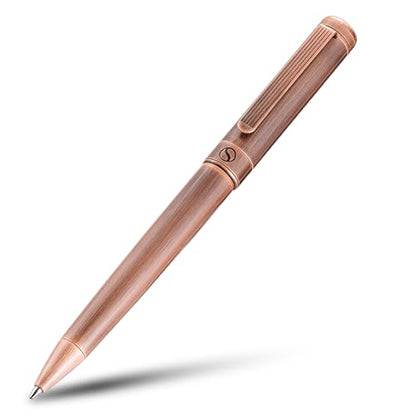 Scriveiner Copper Ballpoint Pen - Stunning Luxury Pen, Schmidt Black Refill, Best Ball Pen Gift Set for Men & Women, Professional Executive Office, Nice Fancy Designer Pens - color: 9. Copper