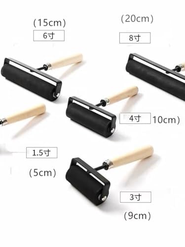 Paint Rollers， 1 PCS Rubber Brayer Roller Glue Roller Soft Ink Printing Roller Paint and Ink Roller Tool Applicator for Printmaking Stamping and Scrapbooks(3-inch) - size: 3-inch