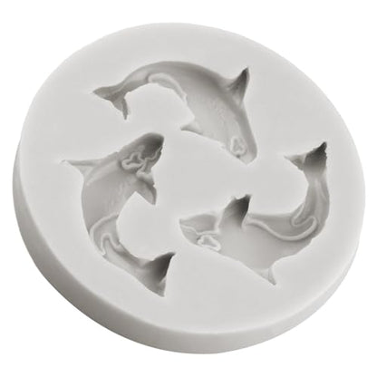Ocean Animal Polymer Clay Mold Dolphin Killer Whale Silicone Molds for DIY Crafts Air Dry Plaster Polymer Clay Epoxy Resin Casting Jewelry Making - color: Style C