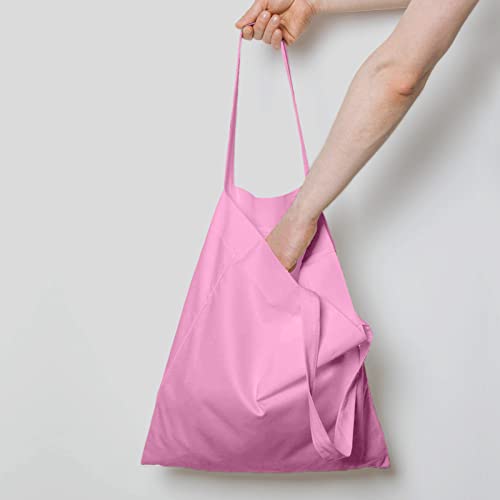 NPBAG 15 Pack 15'' X 16'' Baby Pink Cotton Tote Bags, Blank Bulk Cloth bags with 1pc of PTFE Teflon Sheet - color: Baby Pink, size: Medium