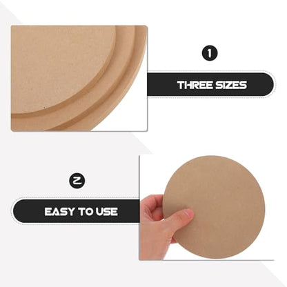 jojofuny 3pcs Pottery Press Molds Ceramic Molds for Handbuilding Clay Wooden Pottery Tools Set 15+20+25cm Suitable for Ceramic Drying and Wheel Base Crafting