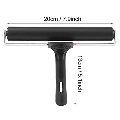 8 Inch Rubber Brayer Roller for Printmaking, Heavy Duty Ink Applicator with Non-Slip Handle