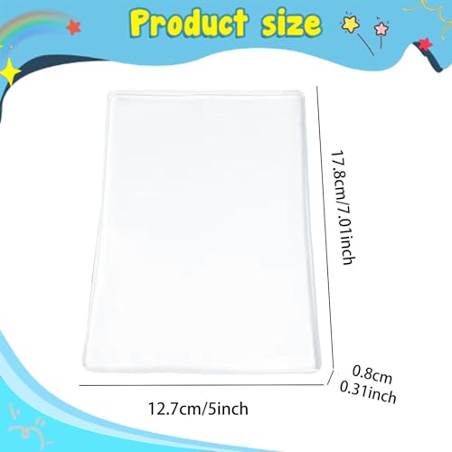 Gel Plate Washable Waterproof Print Plate Reusable Monoprinting Card to Clean Flexible Material for Arts Crafts Scrapbooking Home, A5 - size: A5