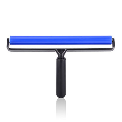 EHDIS Glue Silicone Rubber Pasting Tacky Soft Roller Vinyl Record Cleaner Squeegee Wheel Anti-Static Sticky Dust Collection for Film Application Craft Project Industry Ink Tools 12-inch
