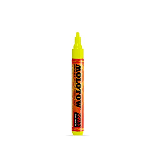 Molotow ONE4ALL Acrylic Paint Marker, 4mm, Neon Yellow Fluorescent, 1 Each (227.229) - color: Neon Yellow Fluorescent, size: 1 Count (Pack of 1)