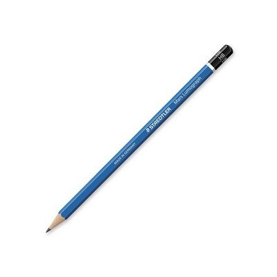 STAEDTLER Mars Lumograph 6H Graphite Art Drawing Pencil, Medium Hard, Break-Resistant Bonded Lead, 12 Pack, 100-6H, blue (100-6H VE) - style: 6H