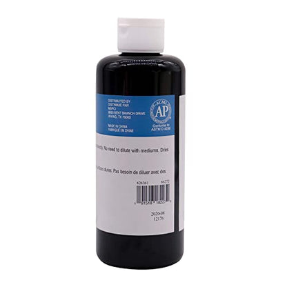 Artist's Loft Metallic Black Acrylic Ready-Mixed Pouring Paint - Academic Level 1 Paint for Drawing, Painting, Art & Crafts Supplies - 1 Pack