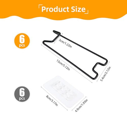 6 Pcs Picture Frame Stand with Self Adhesive Backing,Adjustable Metal Picture Holder Easel for 5.9-10.2 Inch Photo Frames,Tabletop Frame Support Stand for Pictures,Artwork Display,Black,5.12"×2.12" - size: 6PCS Black 5.12×2.12 Inch