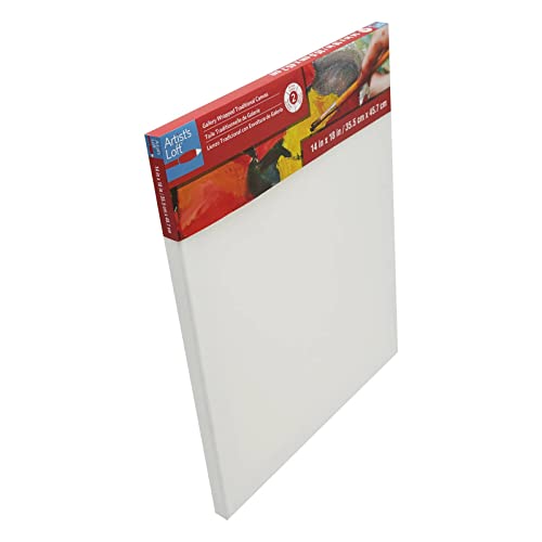 Artist's Loft Level 2 Gallery Wrapped Traditional Canvas, 12 Pack - size: 14\ x 18\