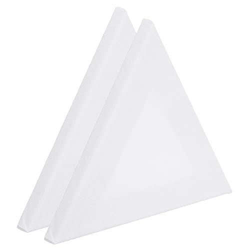 PATIKIL Paint Canvases for Painting, 2 Pack 12x10 Inch Triangle Wood Frame Stretched Blank Art Canvas Board Panels for Acrylic, Oil, Tempera Painting, White - size: 12x10 Inch