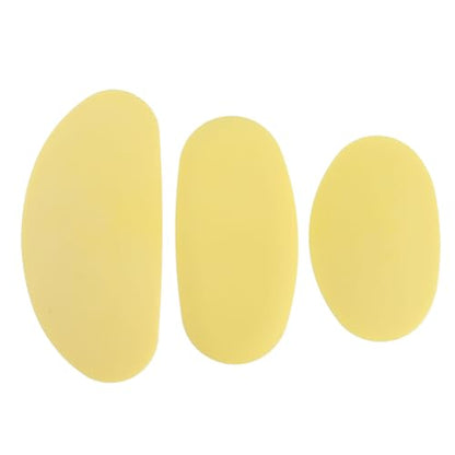 3Pcs Soft Rubber Rib for Pottery Clay, 3 Sizes Ceramic Sculpting Essential Tool for Pottery DIY Craft Work (Yellow)