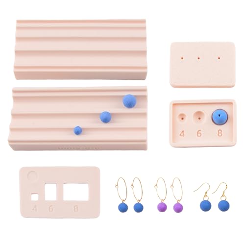 Polymer Clay Bead Roller,Round Earring Mold Acrylic Clay Bead Maker Clay Cutter Tool for Jewelry Piercing Making Kit - color: Style 1