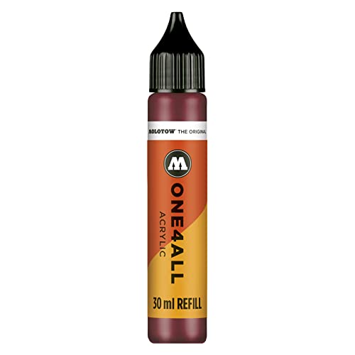 MOLOTOW ONE4ALL Acrylic Paint Refill, For MOLOTOW ONE4ALL Paint Marker, Burgundy, 30ml Bottle, 1 Each (693.086) - color: Burgundy, size: Refill - 30ml
