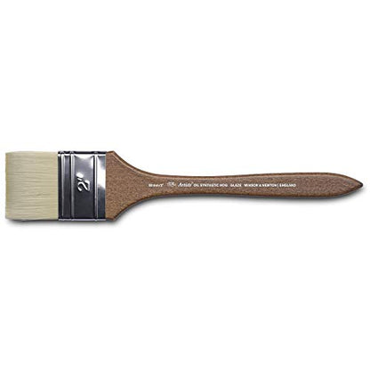 Winsor & Newton Artists' Oil Synthetic Hog Brush - Glaze, Size 2", Long Handle