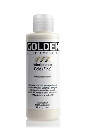 Golden Fluid Interference Acrylics - Interference Gold Fine - 4 oz Bottle