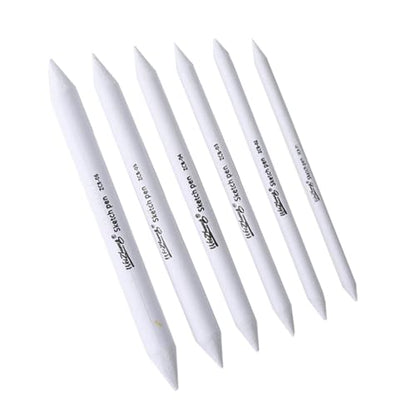 Paper Blending Stumps and Tortillions Set, Soft Rice Paper Art Blenders for Sketch Drawing, Mixing Tools for Artists and Hobbyists - color: 6 white