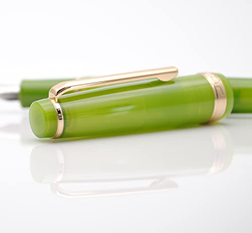 JINHAO 82 Fountain Pen with Gold Clip (F Nib 0.5mm, Transparent Avocado Green) - color: Transparent Avocado Green