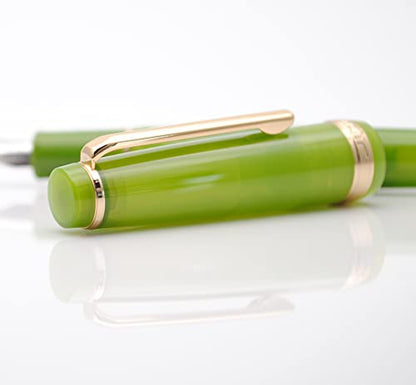 JINHAO 82 Fountain Pen with Gold Clip (F Nib 0.5mm, Transparent Avocado Green) - color: Transparent Avocado Green